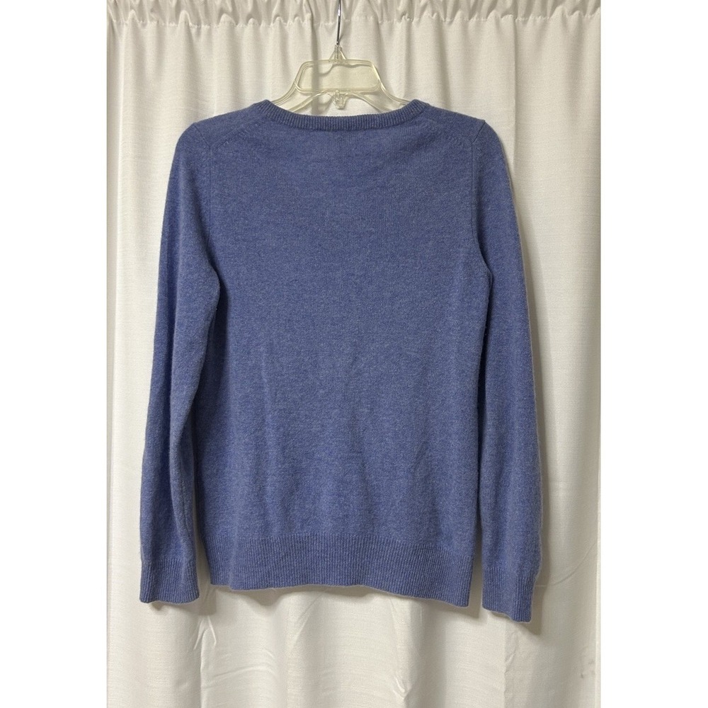 Only Mine Cashmere Sweater V-Neck Long Sleeve Blue, Size M - Picture 4 of 4